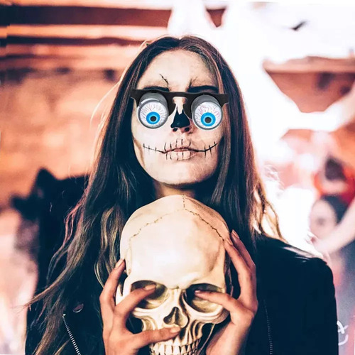 5 Lentes O Gafas De Ojos Pintados Fiesta Broma Disfraz