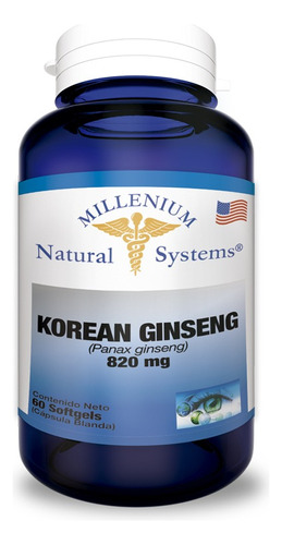 Korean Ginseng 820mg 60 Softgel Na - Unidad a $848