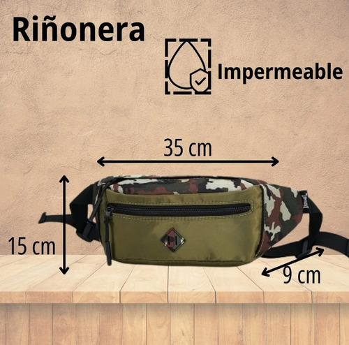 Riñonera De Hombre Everlast - Camuflada - Medida: 35x15x9 21755 Liso