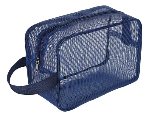 Neceser De Malla Portátil, Bolsa De Afeitar, S Azul