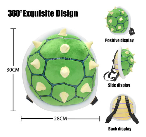 Mochila Zhypff Con Forma De Caparazón De Tortuga Verde De Fe