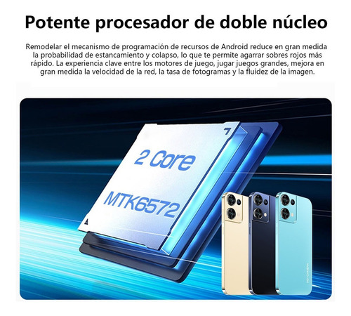 Teléfono Inteligente Android Barato Rino9 5.0 Pulgadas Negro