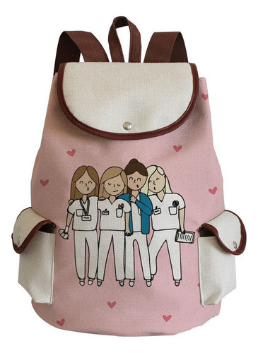 Mochila Moderna For Mujer Con Diseño De Enfermera