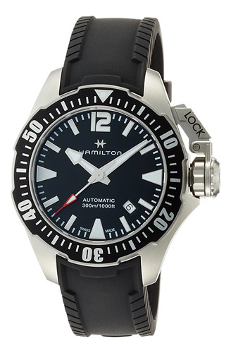 Reloj De Hombre Hamilton Khaki Navy Frogman Auto Negro