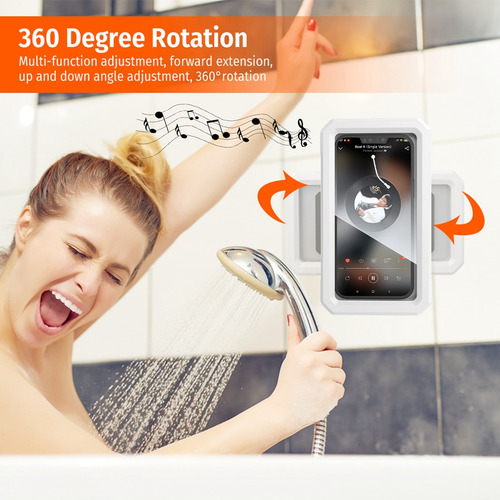 Soporte Para Teléfono De Ducha Impermeable Con Rotación De 3