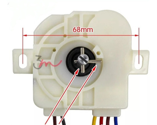 Imagen 2 de 6 de Timer Original 6 Cables Oreja Inclinada Para Lavadora 2 Tina