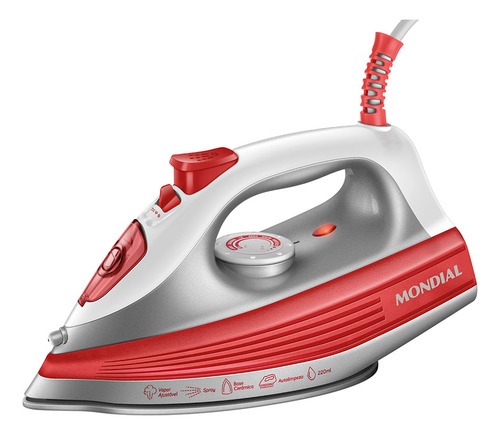 Ferro A Vapor 1200w Fvn-01-o Branco E Coral Mondial