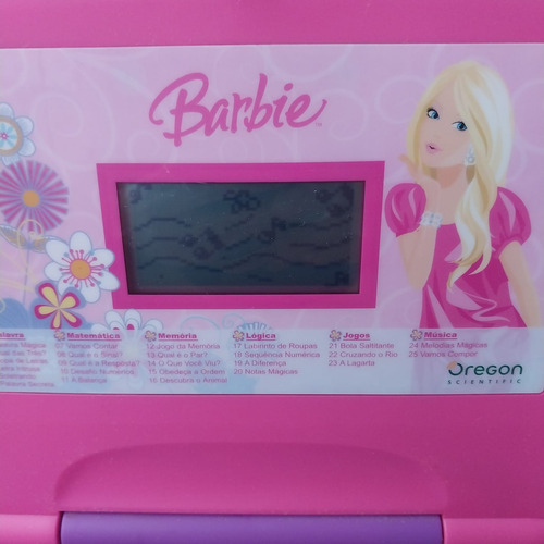 Lap Top Infantil Barbie Oregon Scientific Funciona Arrumar Rosa-chiclete (Usado)