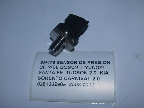 Sensor De Presion De Riel Bosch Hyundai Santa Fe 2003 2010