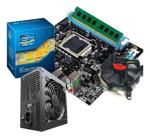 Kit Upgrade I5 Placa Mãe H61 C/ Fonte 500w 16gb Ram Cor Preto