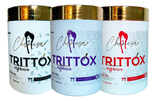 Chinesa Cosméticos Kit 3 Trittox Capilar Repositor Orgânico