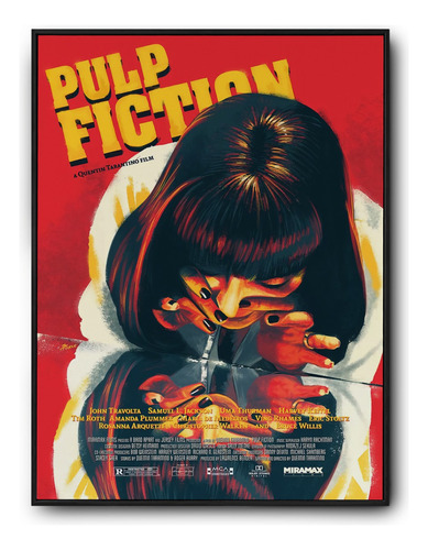 Cuadro Pulp Fiction - Marco De Madera Sin Vidrio