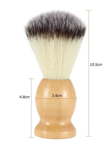 Pincel De Barbear Masculino Com Cabo De Madeira, Escova De