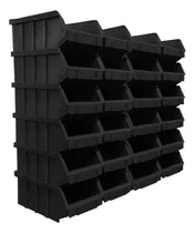 Comprar Kit Com 24 Gaveteiros Plástico Organizador Bin Nº 3 - Preto