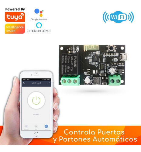 Imagen 2 de 5 de Abre Portón Wifi - Interruptor Inteligente, Modulo 1 Canal