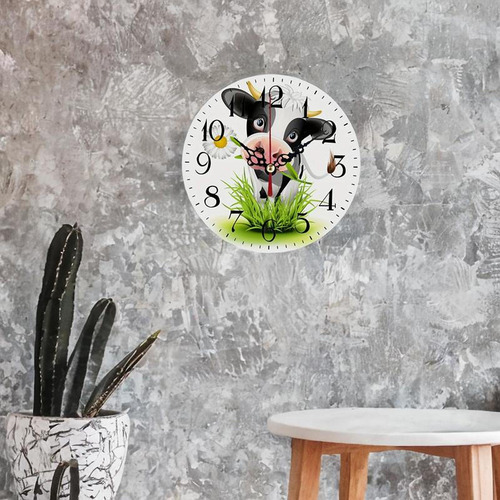 Reloj De Pared De Madera Con Estampado, 25cm 10 Pulgadas
