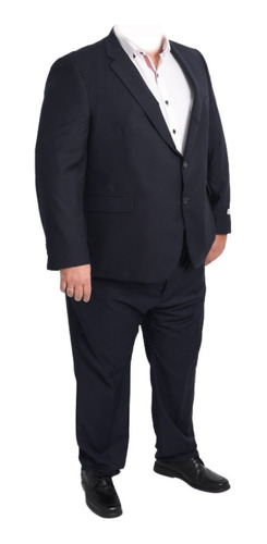 Imagen 1 de 1 de Traje Hombre Talle Grande Ambo Talle Especial Negro