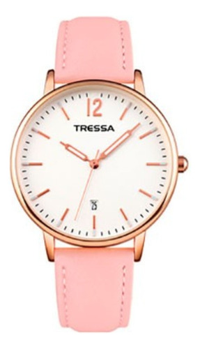 Reloj Unisex Tressa Mary Malla De Cuero Con Calendario C