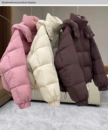 Chaqueta Holgada De Invierno Con Capucha Y Acolchado De Algodón Para Mujer