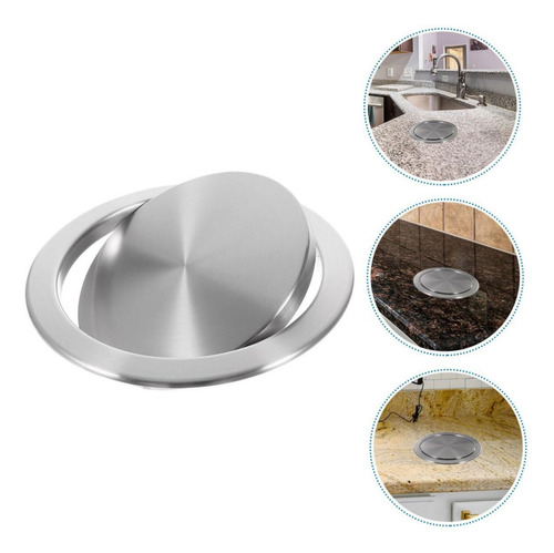 Wpd Tapa De Basura De Acero Inoxidable Para Encimera Tapa