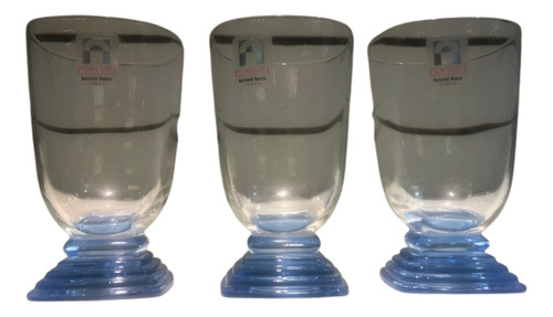 Vaso Copa Vasos Cristal Bormioli Rocco 200cc C/pie Celeste