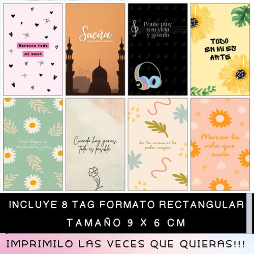 Imagen 4 de 4 de Descarga El Pdf(01) Listo Para Imprimí Etiquetas Frases Yoga