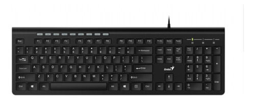 Teclado Multimedia Alámbrico Genius Slimstar 230ii Negro Usb