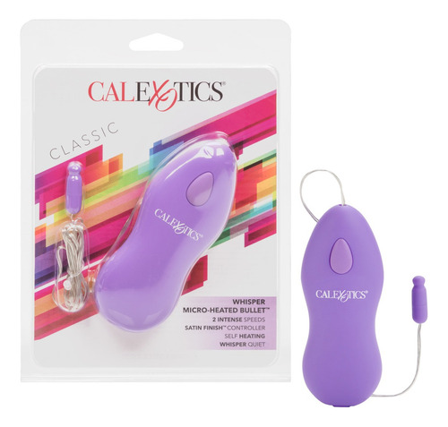Bala Vibradora Caliente 2 Vibraciones Calexotics 88.5cm Color Violeta Oscuro