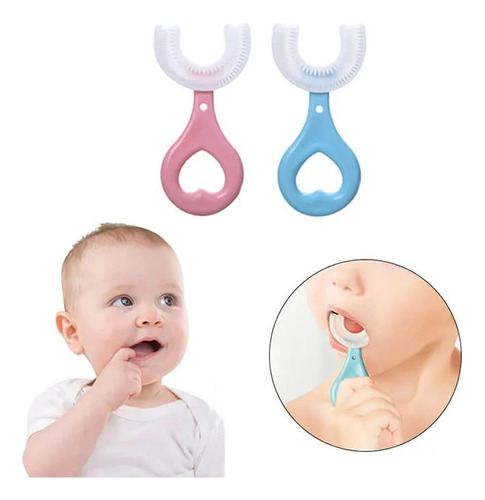 Cepillo De Dientes De Silicona Para Niños En Forma U  