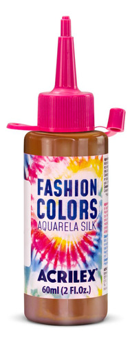 Tinta Aquarela Silk 60ml Acrilex - Fashion Colors Tie Dye Cor 539-siena Natural