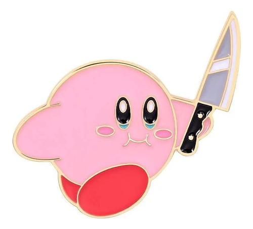 Pin Broche Metálico Kirby Cuchillo Nintendo Video Juegos