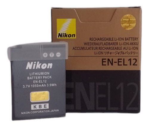 Bat-eira Nikon En-el12 Aw120 S9700 P330 S31s63 Original C/nf