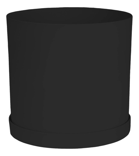 Maceta Redonda Bandeja Para Platillo: 12  Color Negro Diseño