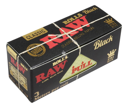 Seda De Rolo Raw Rolls Black 