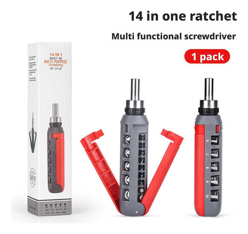 14-in-1 Multi-function Multi-angle Ratchet Screwdriver Set