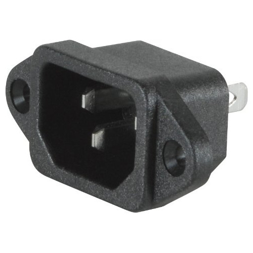 Parts Express Iec Power Jack Chassis Mount Negro Adaptador E