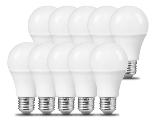 Imagen 1 de 10 de Lampara Led Rosca Comun Fria Calida E27 12w X10 Bajo Consumo