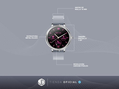 Smartwatch Reloj Inteligente Jd Paris Plata + Malla +cuota-*