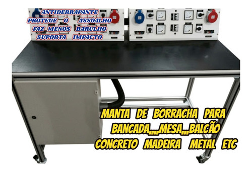 Piso De Borracha 3mm Para Forrar Chão Uso Geral 6.00x1.00mts