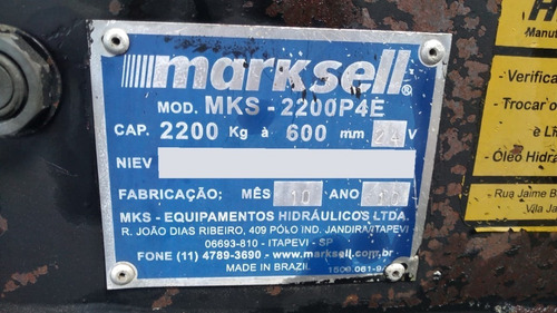 Imagem 2 de 2 de Plataforma Marksell Cap. 2200 Kg