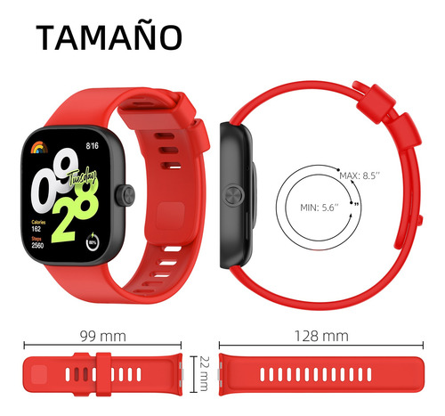 5 Correas Silicona Para Redmi Watch 5 4 Xiaomi Band 9 8 Pro Combo 2