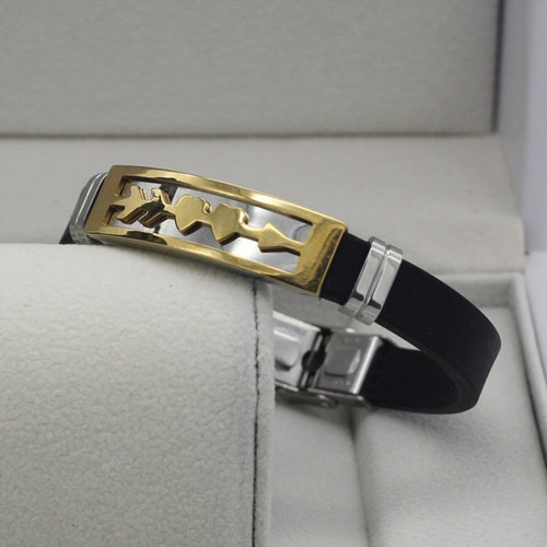 Pulsera Manilla Para Hombre Brazalete Acero Grabado Pareja