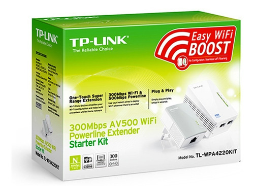 Imagen 4 de 10 de Kit Extensor Powerline Wifi Av600 A 300 Mbps Tl-wpa4220kit