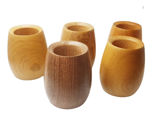 Mate De Madera Algarrobo Boca Ancho Para Pintar Grande