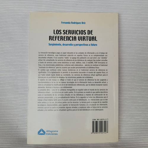 Servicio De Referencia Virtual Fernanda Ruiz Briz Alfagrama (Usado)