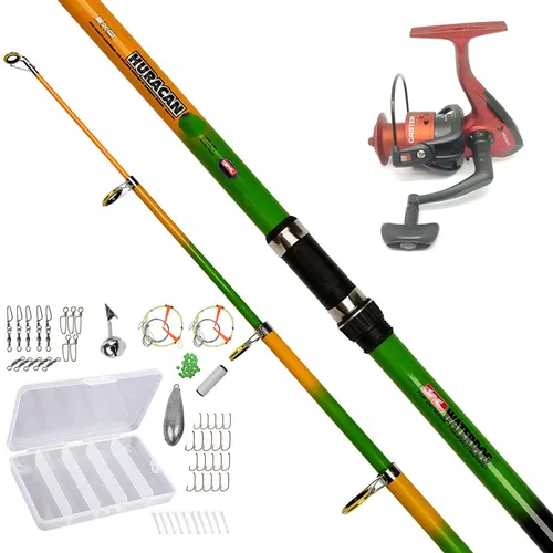 Combo Caña Pescar 3.60m + Reel Frontal 4003 + Caja Mar