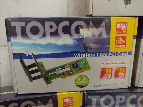 Placa De Red Wifi Pci Topcom 2101gmr 802.11b/g C/ 3 Antenas
