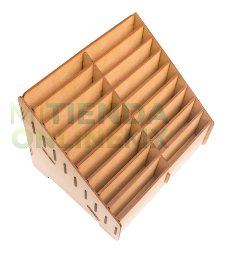 Imagen 3 de 5 de Caja Organizador Exhibidor Mdf 3mm Para 18 Teléfono Celular