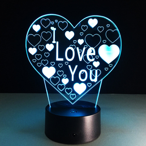 Lámpara De Mesa Led Con Luz Nocturna Visual De 7 Colores