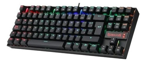 Teclado Mecánico Redragon Kumara K552w-2 Black Rainbow Negro Español Latino